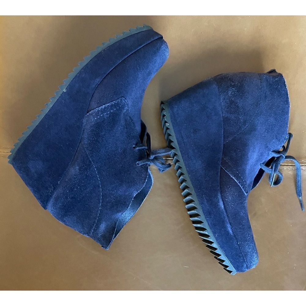 Pedro Garcia Febe Purple Suede Wedge Booties Size 39